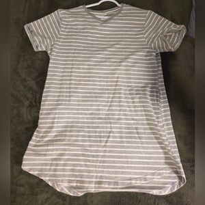 Striped Gray Little Bipsy Women's Maternity Dress